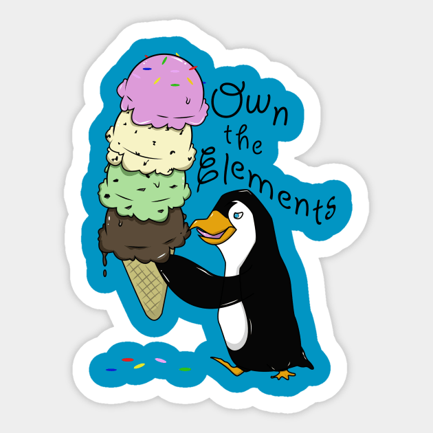 OTE Penguins Summer Treat Sticker by OwnTheElementsClothing